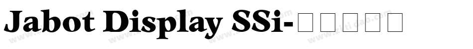 Jabot Display SSi字体转换